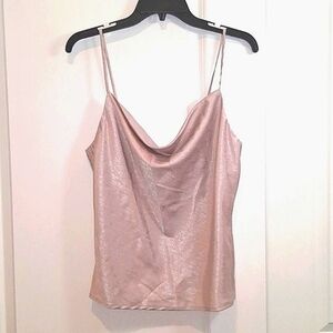 Leyden Pink Draped Camisole Sleeveless Top